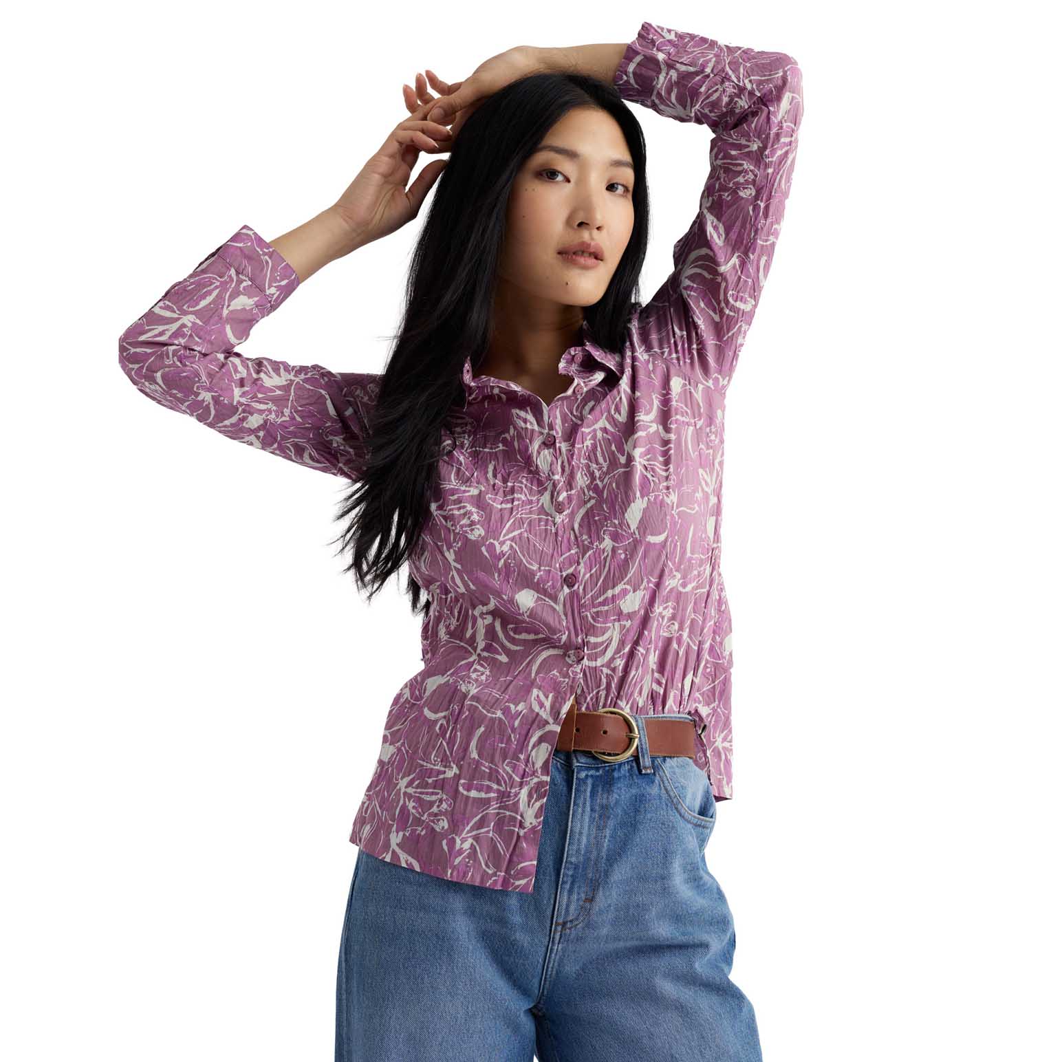 Seasalt Cornwall Larissa Shirt - Fluid Lines Verbena